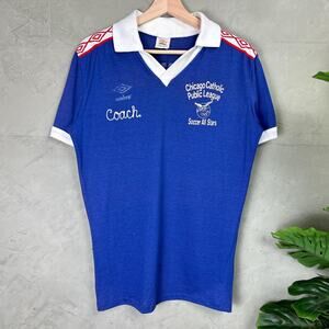 Umbro Soccer Chicago Catholic League Chain Stitched Large 80s Jersey Shirt